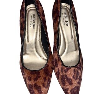 Comfort Plus by Predictions Women's Leopard Print Kitten Heels